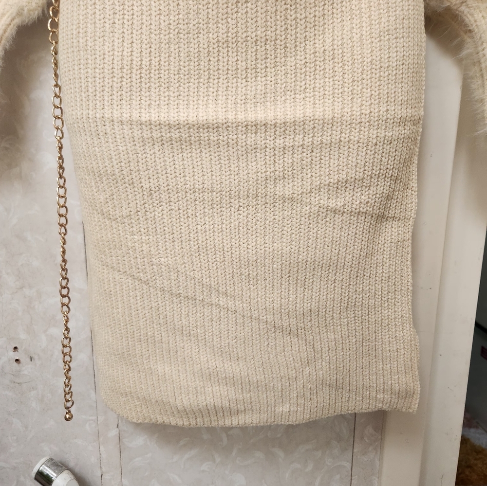 Thick Winter Knitted Bodycon Ribbed Sweater Dress - Picture 12 of 17